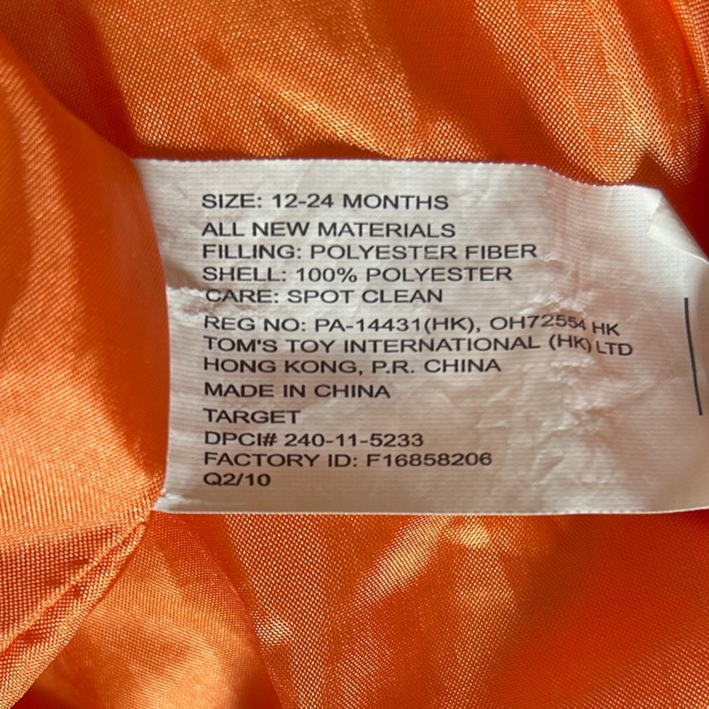 Pumpkin Halloween Costume for Baby - Orange and Black- size 12-24mo. - Picture 2 of 3